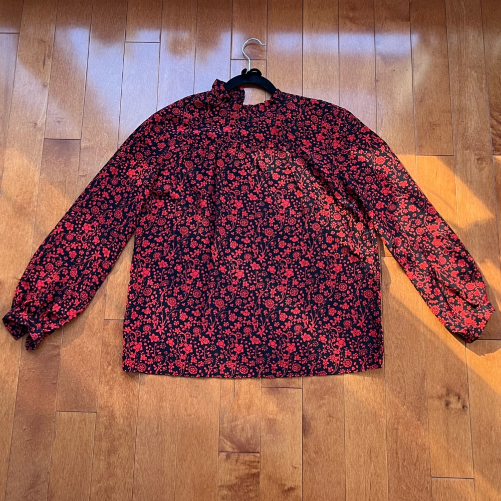 100% Silk floral Maje blouse